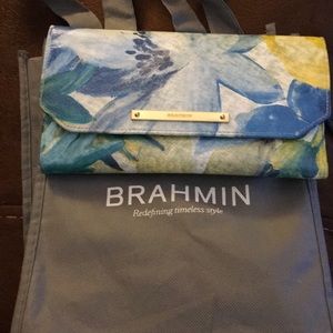 Blue floral Brahmin wallet